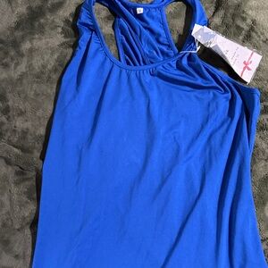 Elegant Blue Racerback Tank Top